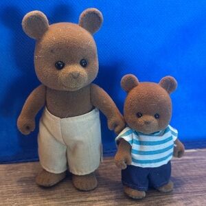 Brown and Cream Doll Bear Set